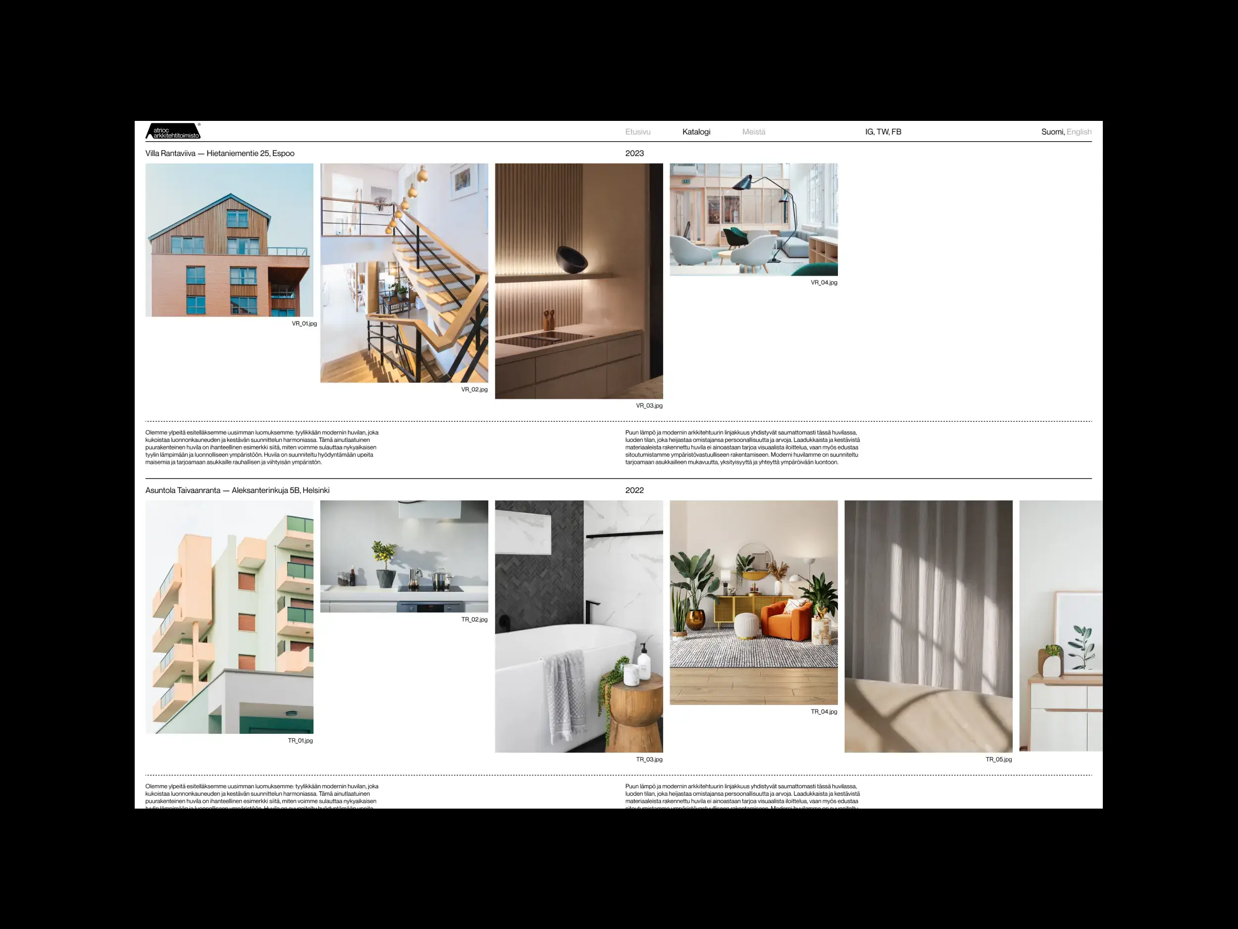 atrioc arkkitehtitoimisto - Katalogi